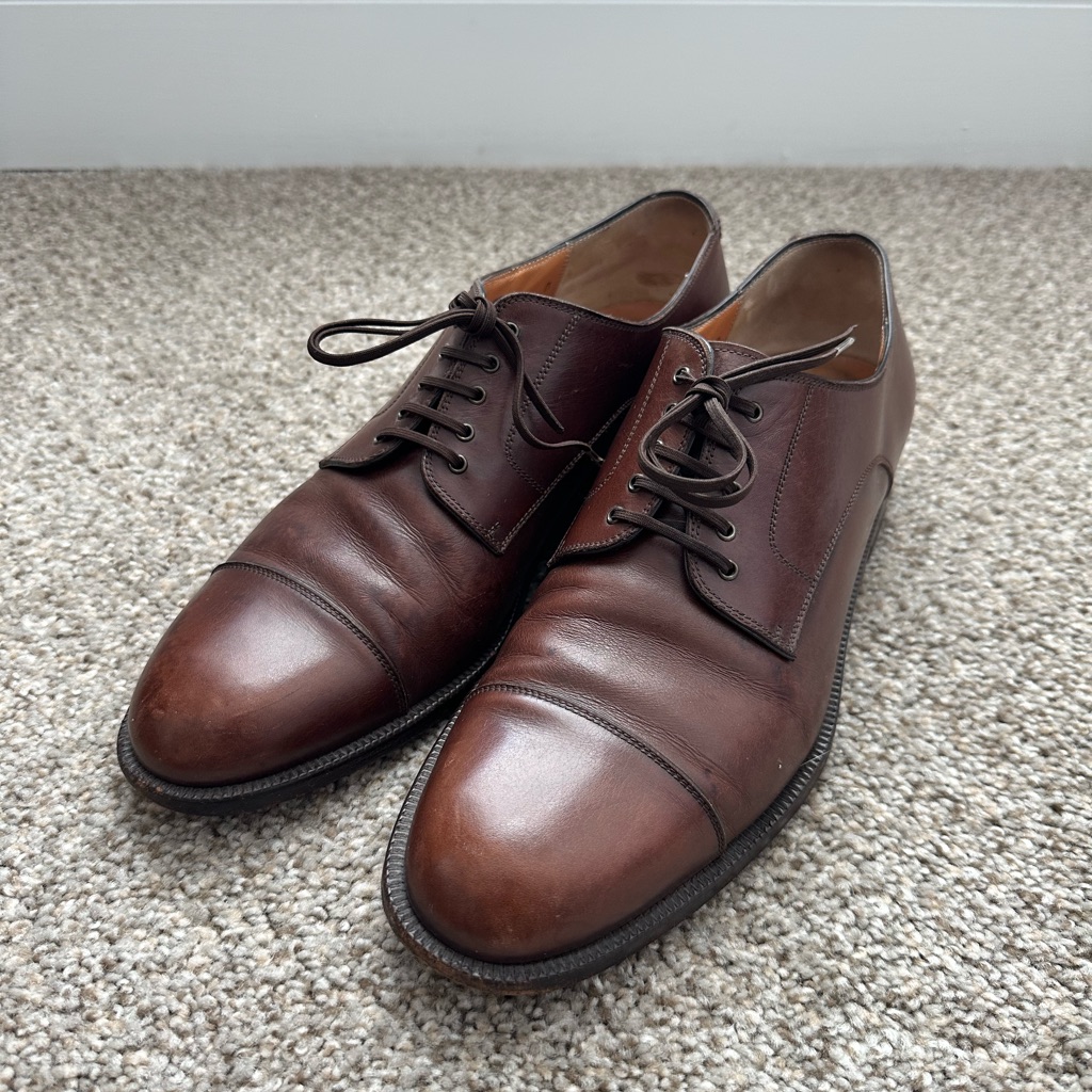Salvatore Ferragamo Made In Italy Cap Toe Dress Shoes